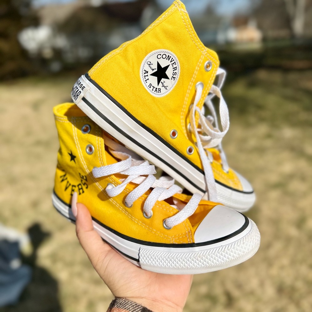 Yellow Hightop Converse